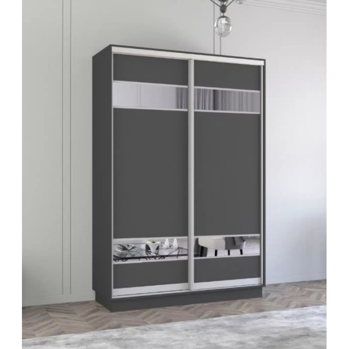 Шкаф-купе Mobildor-Lux Fox Mirror Elements 180x240 Anthracite (fox6939)