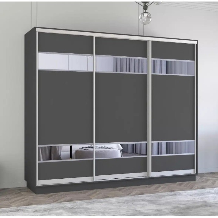 Шкаф-купе Mobildor-Lux Fox Mirror Elements 270x230 Anthracite (fox6426)