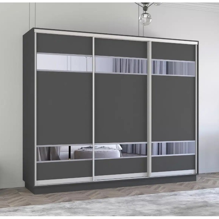 Dulap cu uşi glisante Mobildor-Lux Fox Mirror Elements 360x200 Anthracite (fox7581)