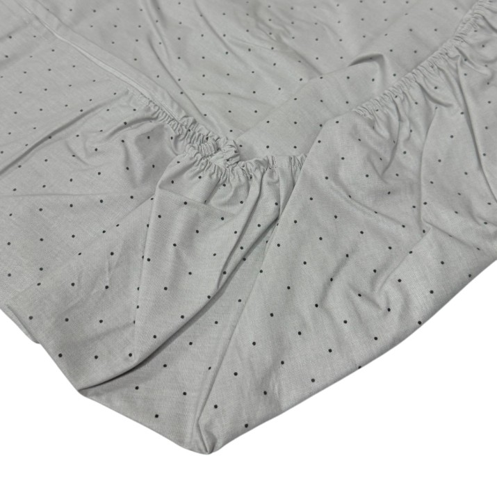 Cearșaf pentru copii Holala Kids Grey with Dots 190x80cm