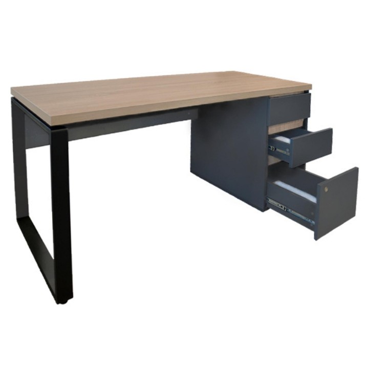 Masa de birou Deco Urban+Box Right 150x68 Oak Sonoma/Anthracite (T2MUD1506)