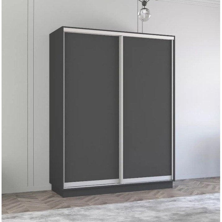Dulap cu uşi glisante Mobildor-Lux Fox 140x220 Anthracite (fox5431)