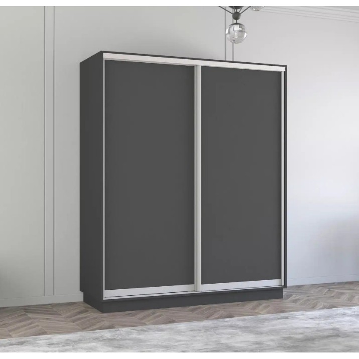 Dulap cu uşi glisante Mobildor-Lux Fox 210x240 Anthracite (fox6651)