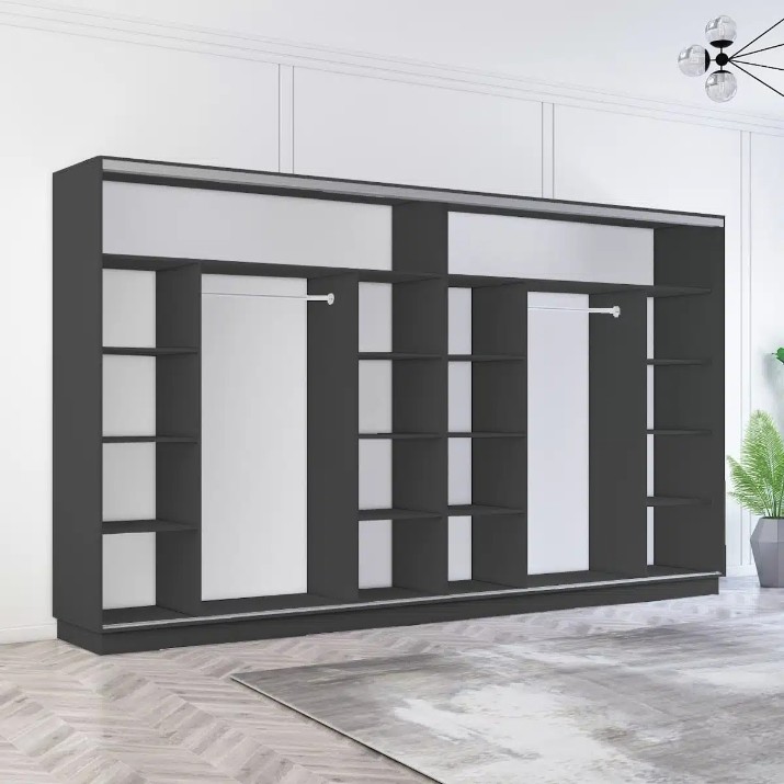 Dulap cu uşi glisante Mobildor-Lux Fox 380x240 Anthracite (fox7217)