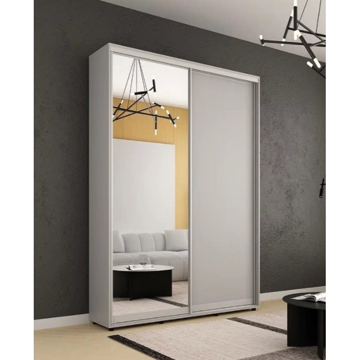 Шкаф-купе Mobildor-Lux Compact Chipboard/Mirror 150x240 Grey (00013035)