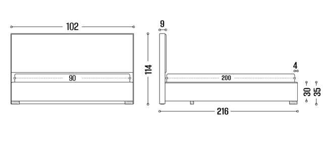 Кровать My-Style Iris 90x200 P29D90M02