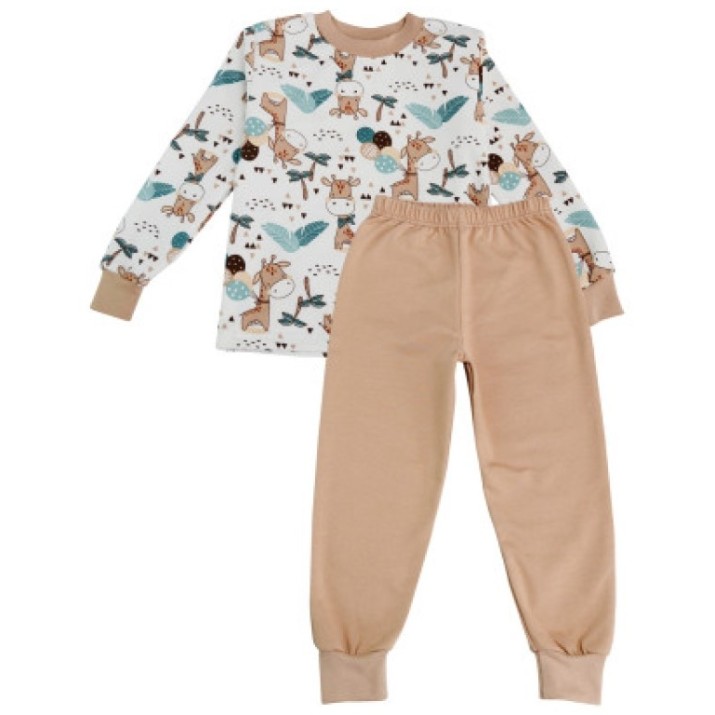 Pijama pentru copii Minikin Beige 92cm (243010192)
