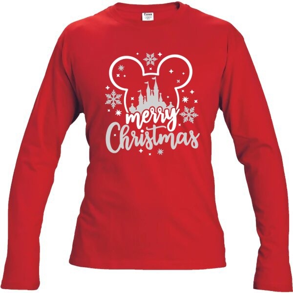 Мужской лонгслив Soling Mikey Christmas Red, s.S (Print-098)