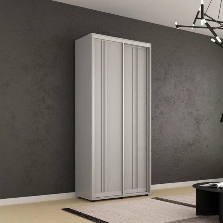 Dulap cu uşi glisante Mobildor-Lux Compact Lines 100x210 Grey (00013013)