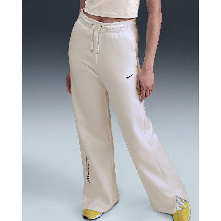 Pantaloni spotivi de dame Nike W Nsw Classic+ Wide Leg Spd Sail/Black, s.L