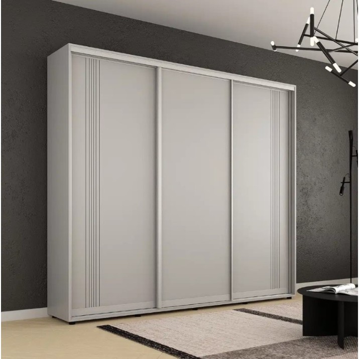 Dulap cu uşi glisante Mobildor-Lux Compact Lines 240x200 Grey (00013869)