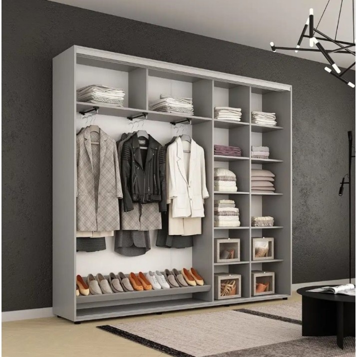 Шкаф-купе Mobildor-Lux Compact Lines 240x230 Grey (00013872)