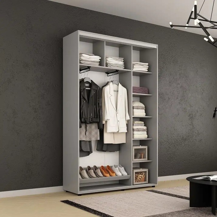 Dulap cu uşi glisante Mobildor-Lux Compact Meander 170x240 Grey (00013135)