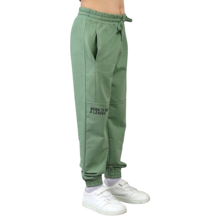 Pantaloni spotivi pentru copii Bumbacel BP70589P_0532_S77 Green, 11-12 years