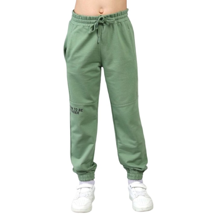 Pantaloni spotivi pentru copii Bumbacel BP70589P_0532_S77 Green, 9-10 years