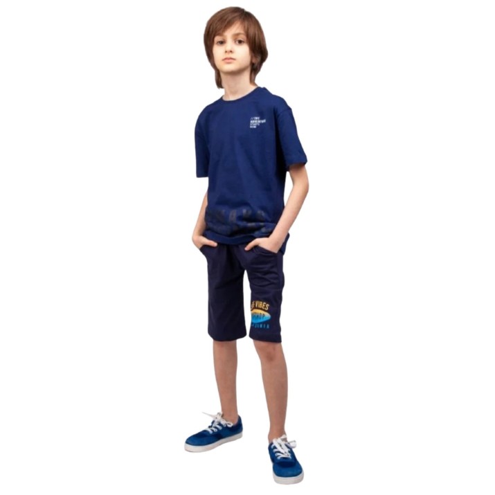 Pantaloni scurți pentru copii Bumbacel BPS13050_3920_S38 Blue, 9-10 years