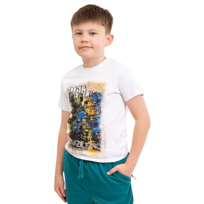 Tricou pentru copii Bumbacel BT11002K_0003_S37 White, 4-5 years