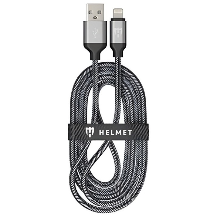 USB Кабель Helmet USB to Lightning Nylon 2m White/Black (HMT-CULNLWHBK)