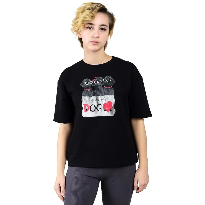 Детская футболка Bumbacel GT64109P_0303_S77 Black, 7-8 years