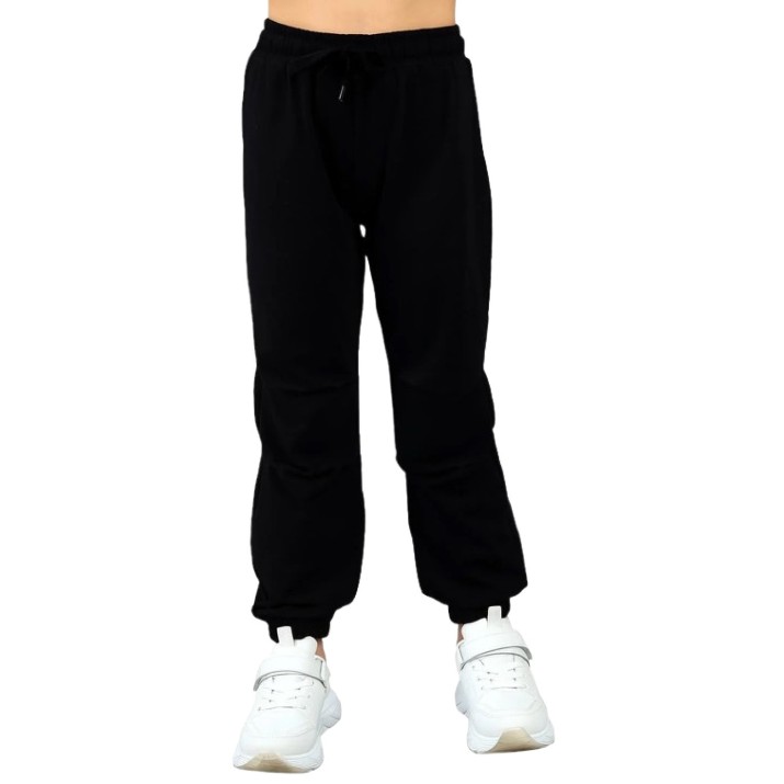 Pantaloni spotivi pentru copii Bumbacel GP70580_0303_S26 Black, 7-8 years
