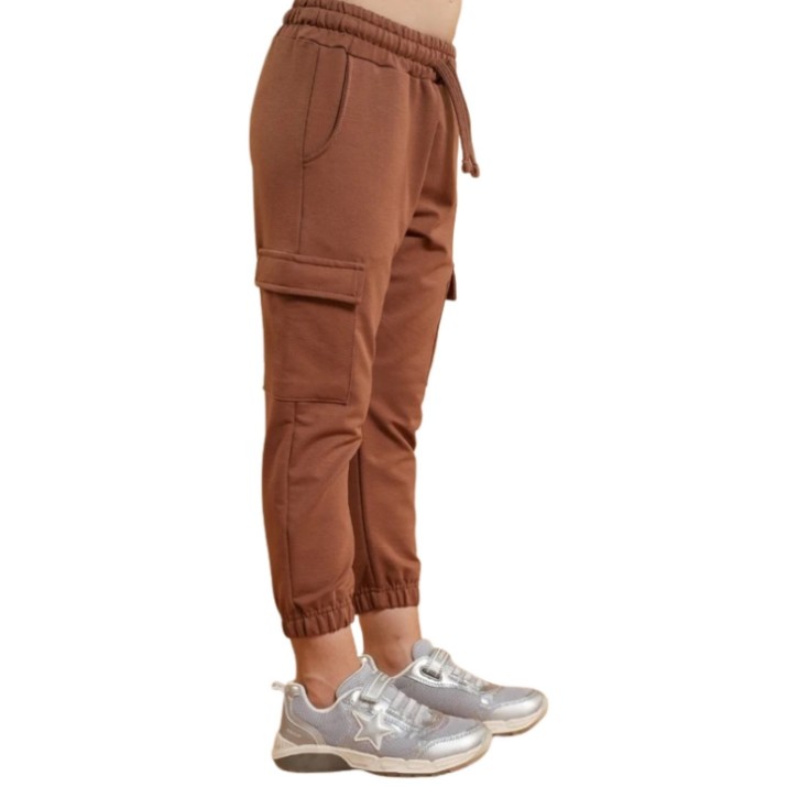 Детские спортивные штаны Bumbacel GP24057_1137_S35 Brown, 3-4 years
