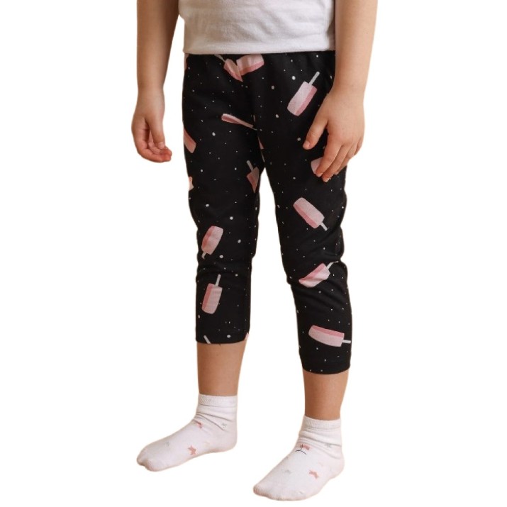 Детские леггинсы Bumbacel GLG24080K_0004_Inghetata_S25 Black, 6-7 years