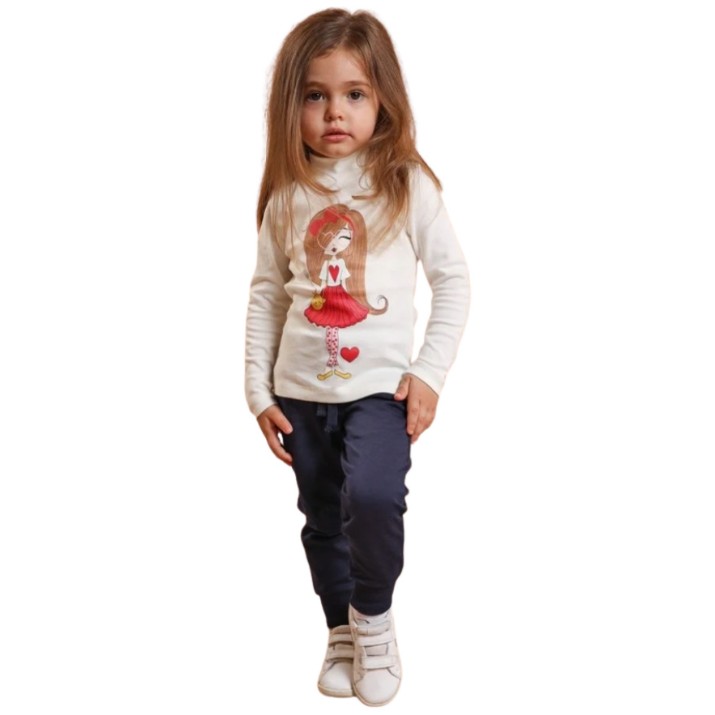 Hanorac copii Bumbacel GM27006K_0608A2_S25 White, 2-3 years