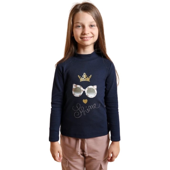 Детский лонгслив Bumbacel GM27006K_3920B2_S25 Blue, 6-7 years
