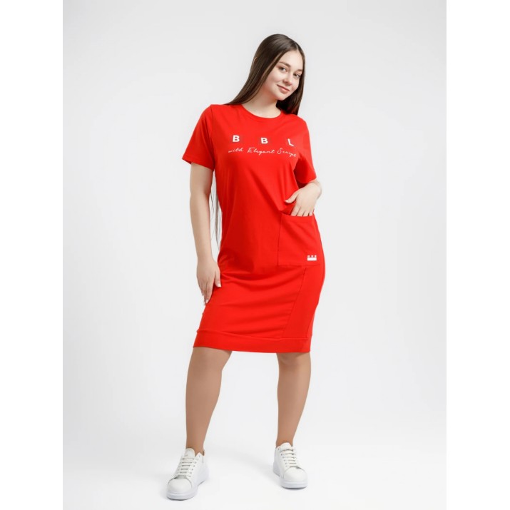 Rochie dame Bumbacel WRT1352_1662_S6 Red, s.XXXL