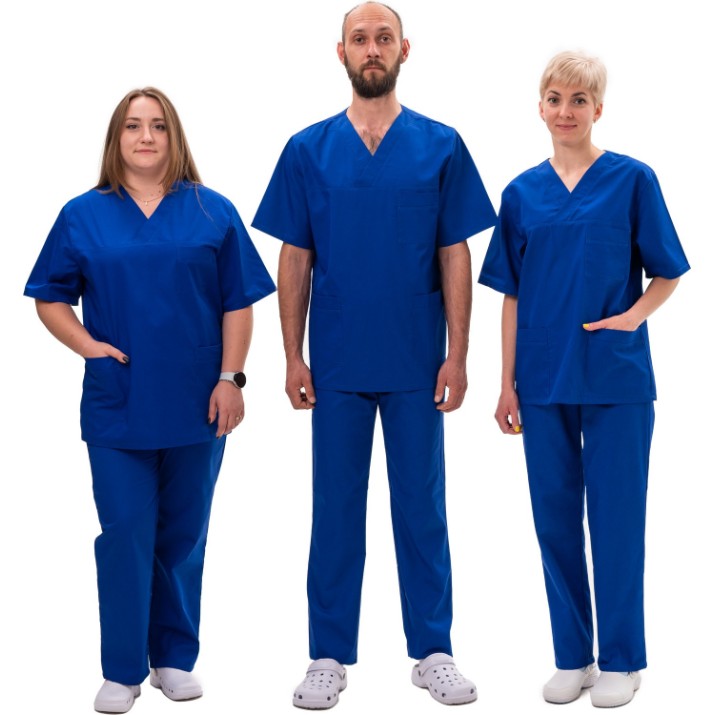 Pantaloni medicali Soling Protec Electric Blue Trousers, s.44-46 1/2