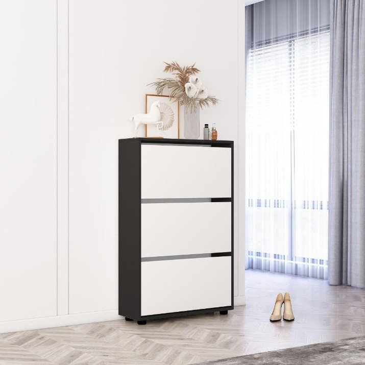 Обувница Mobildor-Lux Leo 90x27x125 Anthracite/White (10008497)