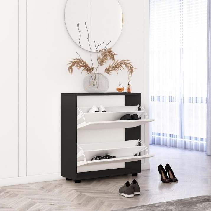 Обувница Mobildor-Lux Leo 90x27x86 Anthracite/White (10008583)