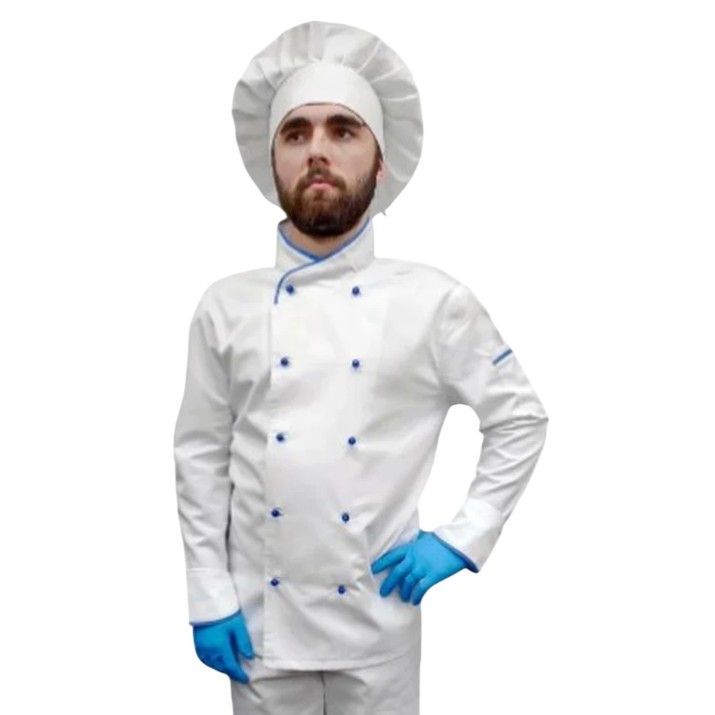 Китель поварской Soling White/Blue, s.44-46