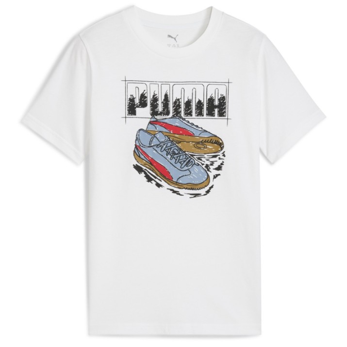 Детская футболка Puma Graphic Sneakers Puma White, s.176