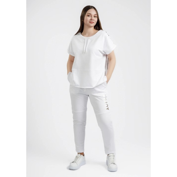 Женский спортивный костюм Bumbacel WTR45068F_0601_M5 White, s.XXXL