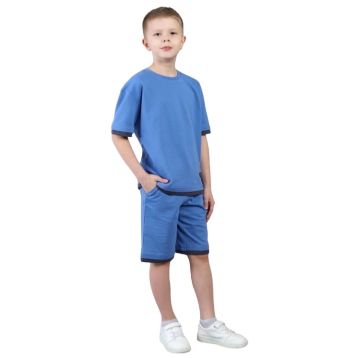 Costum sportiv pentru copii Bumbacel BTR90306_3920_S77 Blue, 8-9 years