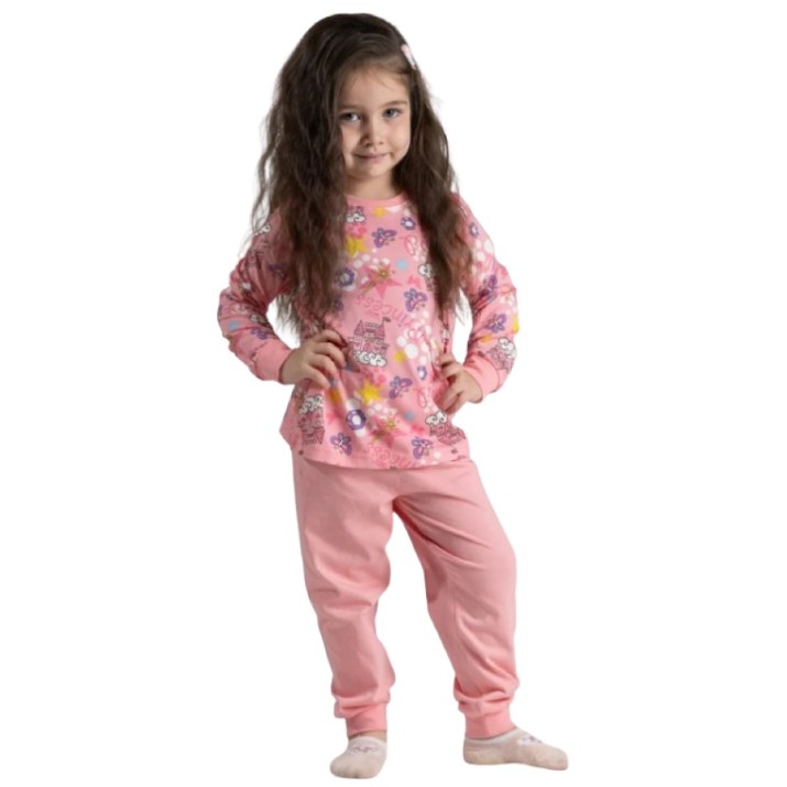 Pijama pentru copii Bumbacel GPJ26003_1912_S26 Pink, 6-7 years