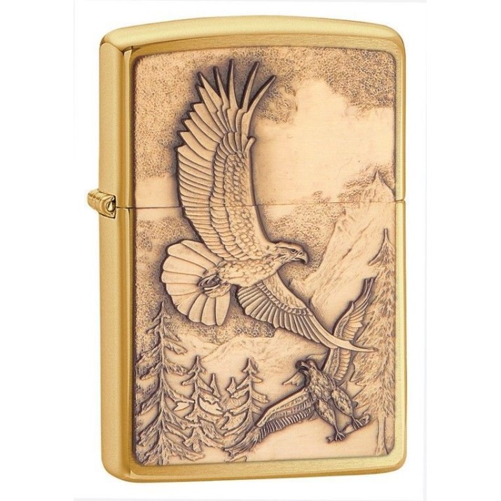 Brichetă Zippo 20854 Eagle Emblem Brushed Brass