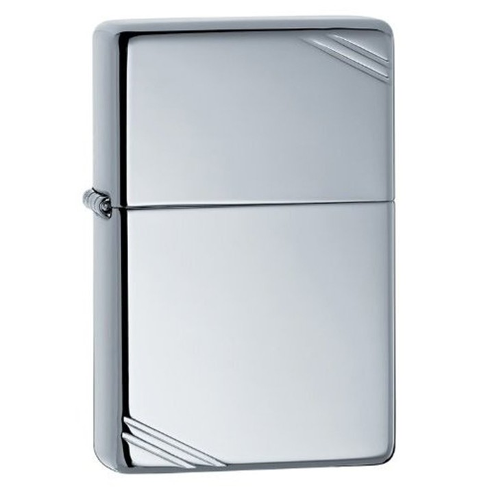 Brichetă Zippo 260 Classic Vintage High Polish Chrome w/ Slashes