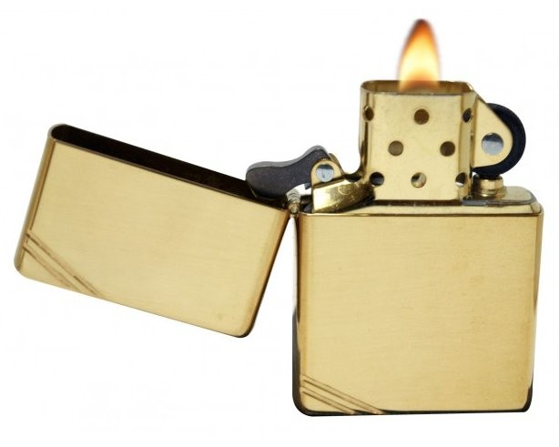 Brichetă Zippo 270 Vintage High Polish Brass w/ Slashes