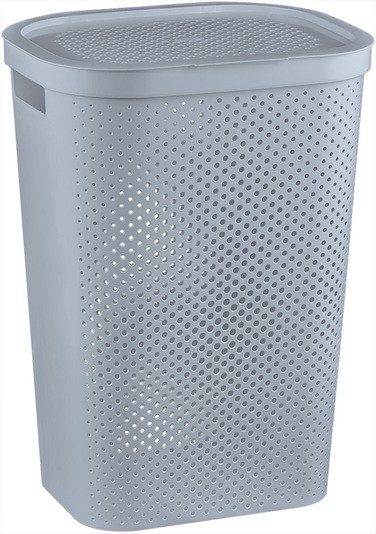 Корзина для белья Curver Infinity Recycled 60L Grey (231008)