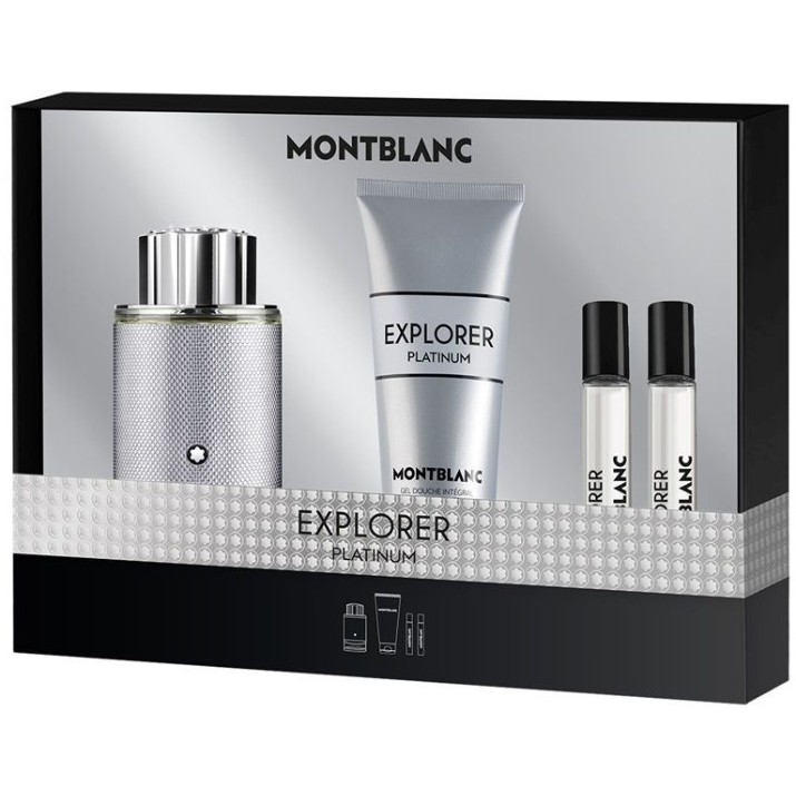 Парфюмерный набор для него Montblanc Explorer Platinum EDP 100ml + EDP 2x7.5ml + Shower Gel 100ml
