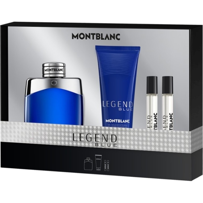 Парфюмерный набор для него Montblanc Legend Blue EDP 100ml + EDP 2x7.5ml + Shower Gel 100ml