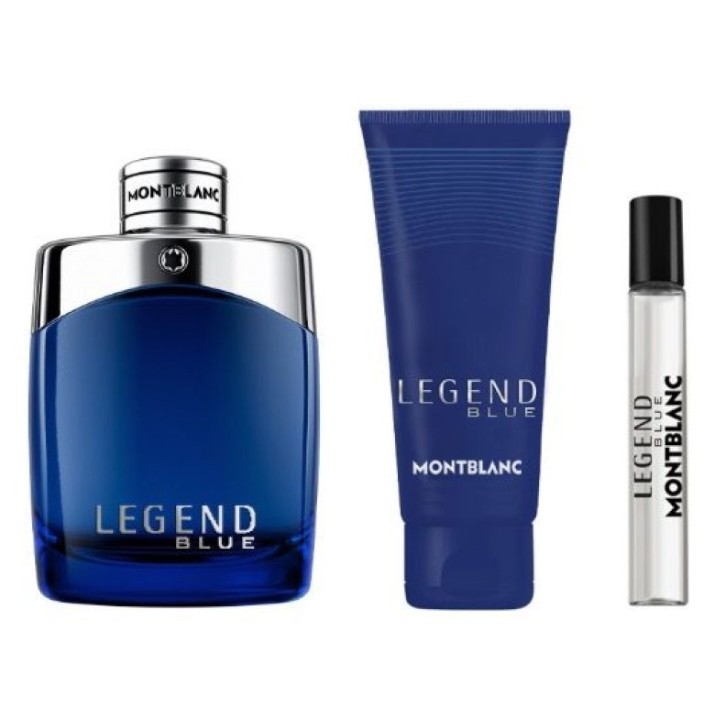 Парфюмерный набор для него Montblanc Legend Blue EDP 100ml + EDP 7.5ml + Shower Gel 100ml