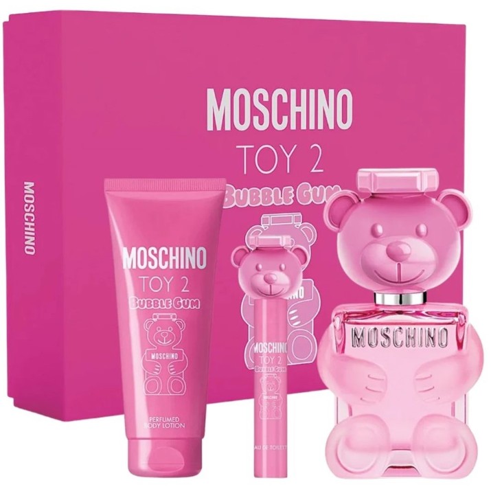 Set de parfumuri pentru ea Moschino Toy 2 Bubble Gum EDT 100ml + EDT 10ml + Body Lotion 100ml
