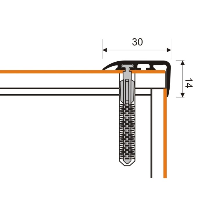 Profil pentru podea Myck D-K0400-1E-200