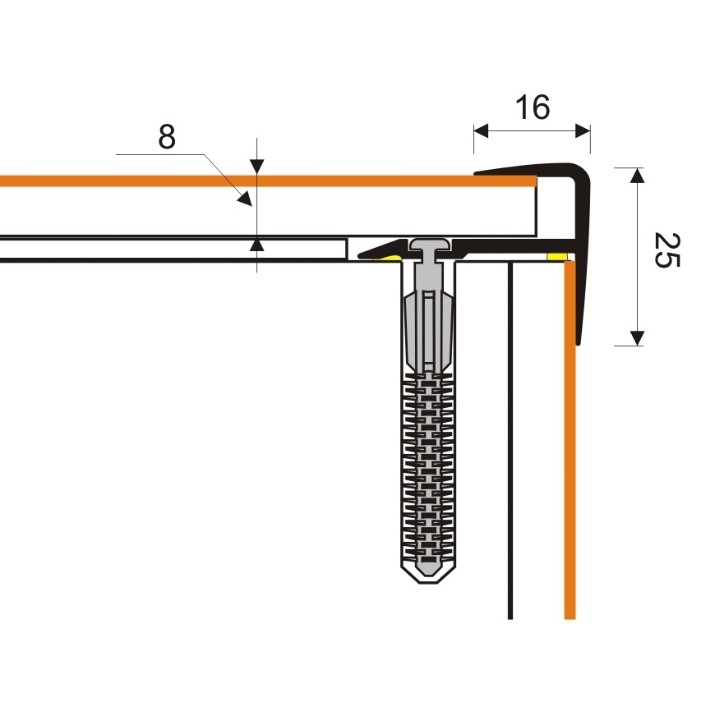 Profil pentru podea Myck D-K0600-0E-200