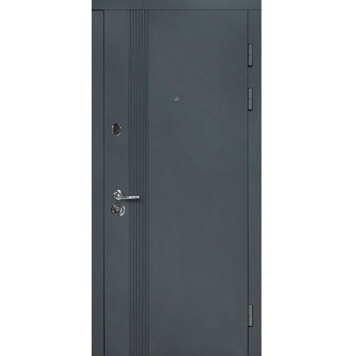 Uşă de exterior Булат В-413 172 Oak Graphite Matte/White Shagreen 840mm Right