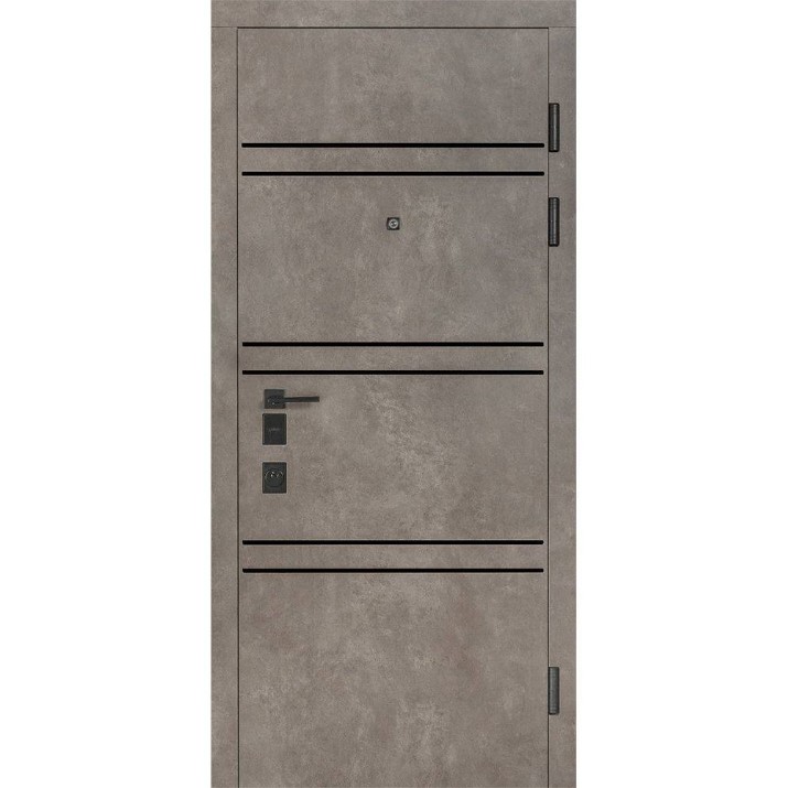 Uşă de exterior Булат Термо Expert 550 Roxy Anthracite Grey/253 White Supermatt 850mm Right