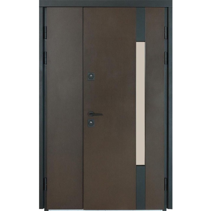 Uşă de exterior Булат Термо House 705/428 Dark Wenge/Dark Wenge Street 1200mm Right
